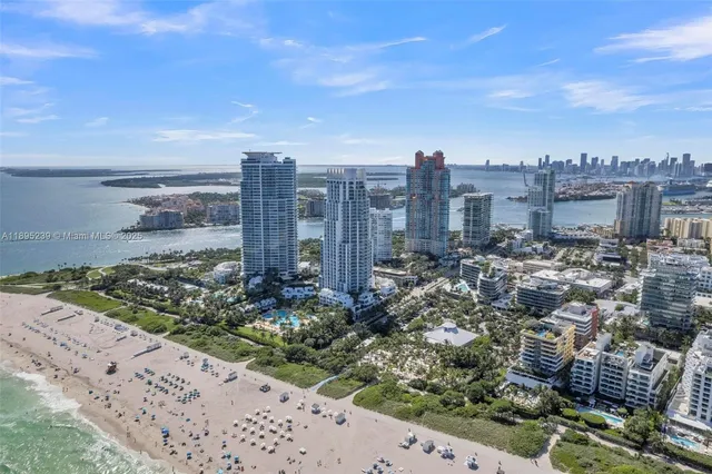 a view of a city with tall buildings