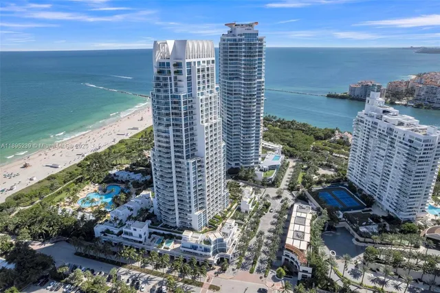 a city view with tall buildings