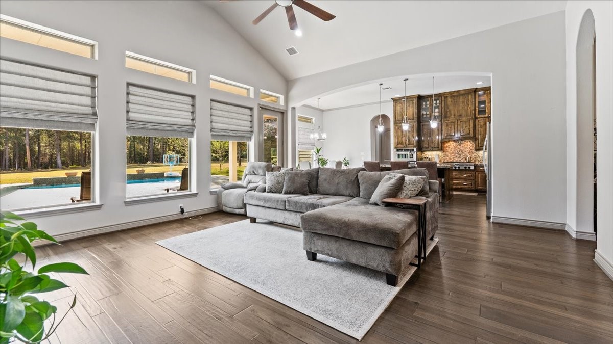 27785 Log Cabin Road Montgomery, TX 77356 - Photo 19 of 50 a living room with furniture and a large window