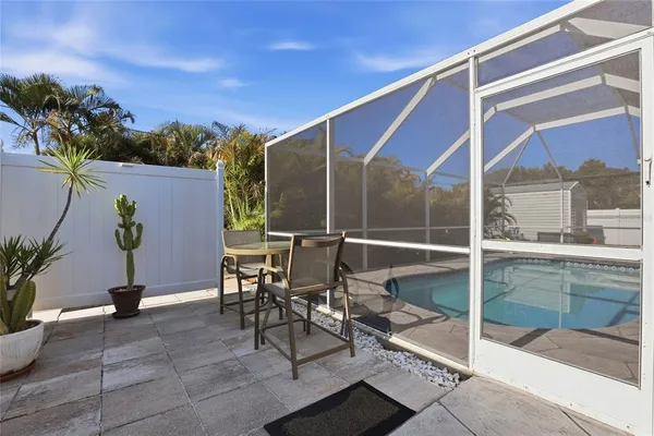 a view of outdoor space with seating area