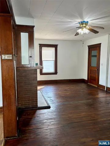 an entryway with a staircase