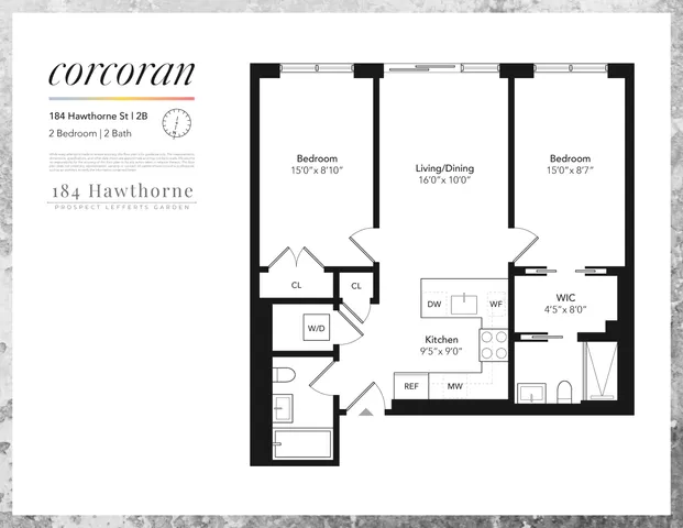 $795,000 | 184 Hawthorne Street, Unit 2A | Prospect Lefferts Gardens