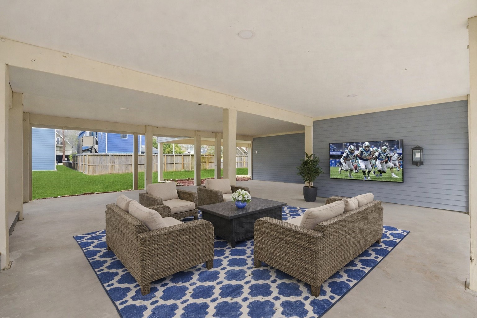 900 Cedar Road Clear Lake Shores, TX 77565 - Photo 31 of 37 Downstairs has a large open carport which can also serve as a wonderful space to watch the game with friends and family