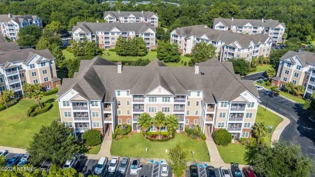 an aerial view of multiple houses