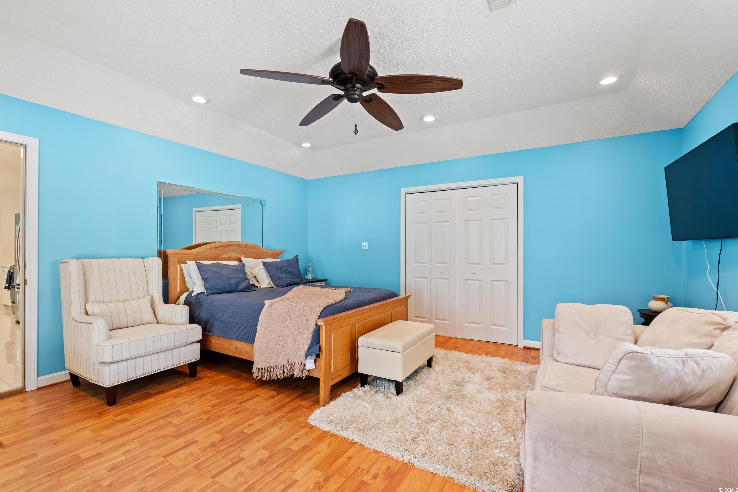 3056 Sweetpine Lane Conway, SC 29527 - Photo 28 of 36 Bedroom featuring light wood finished floors, a closet, recessed lighting, and ceiling fan