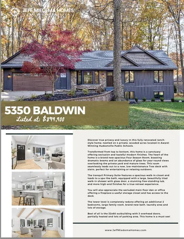 $899,900 | 5350 Baldwin Street, Hudsonville, MI 49426