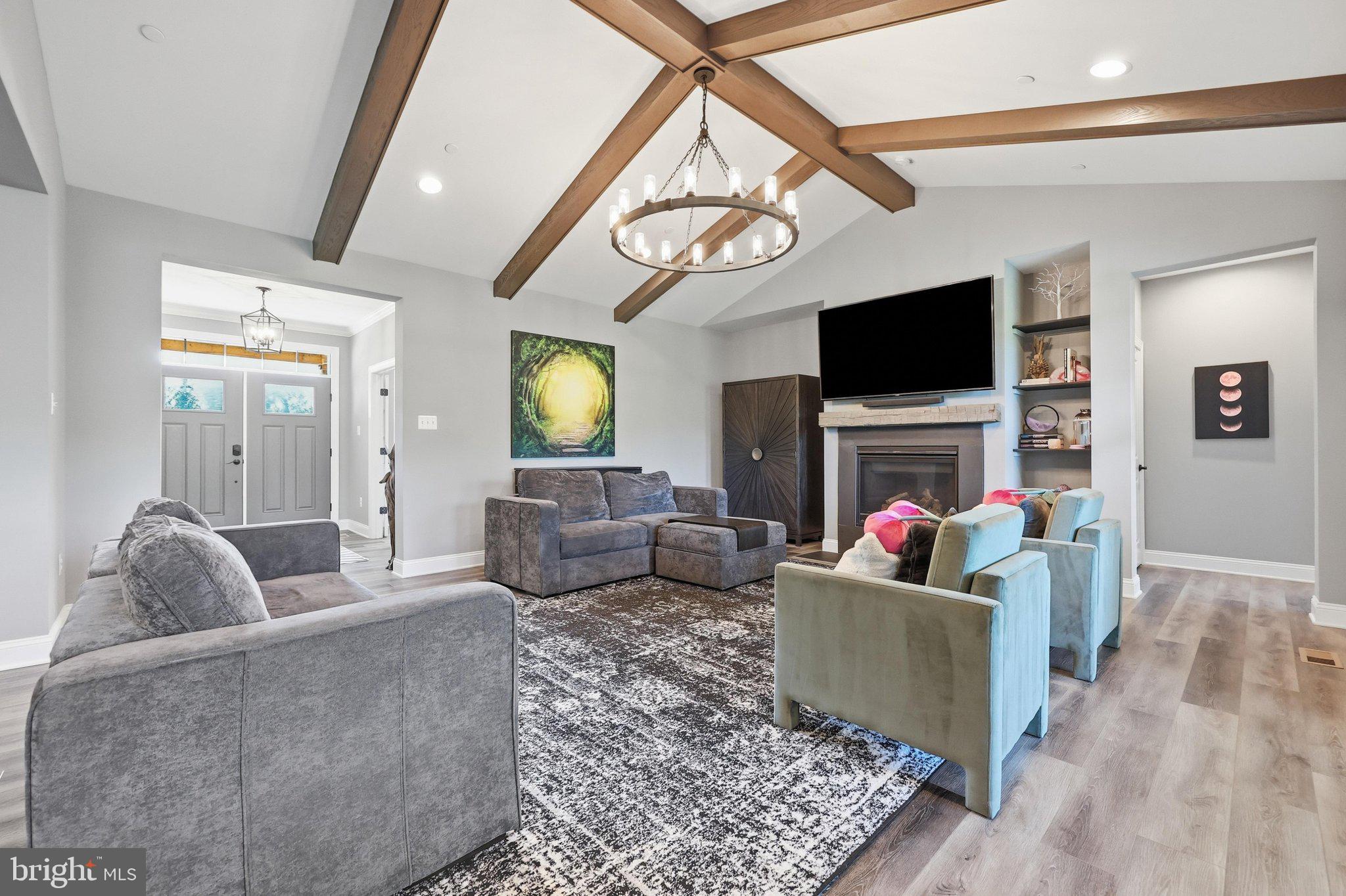 8225 Ball Road Frederick, MD 21704 - Photo 19 of 51 Great room w/gas fireplace & built-ins