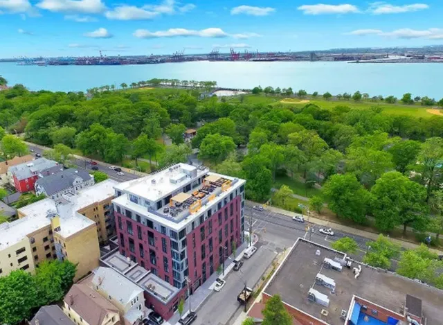 a view of a balcony with lake view