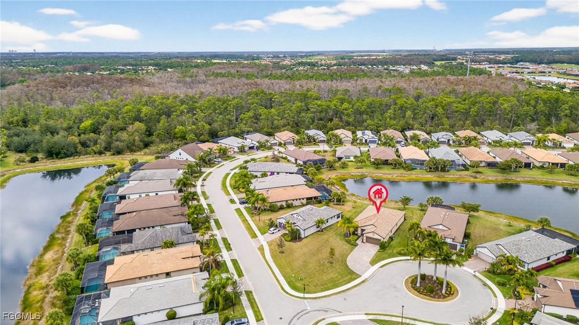 11800 Benchley Court Fort Myers, FL 33913 - Photo 35 of 50 an aerial view of a house with outdoor space and lake view