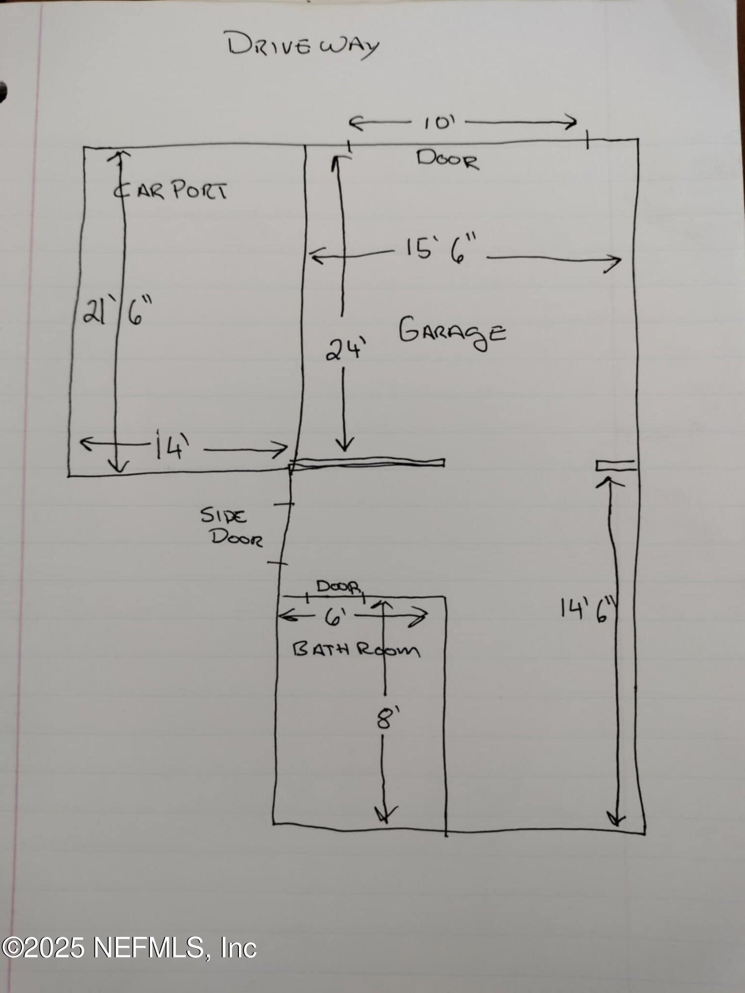 301 South Prospect Street Crescent City, FL 32112 - Photo 91 of 91 Garage floor plan jpg