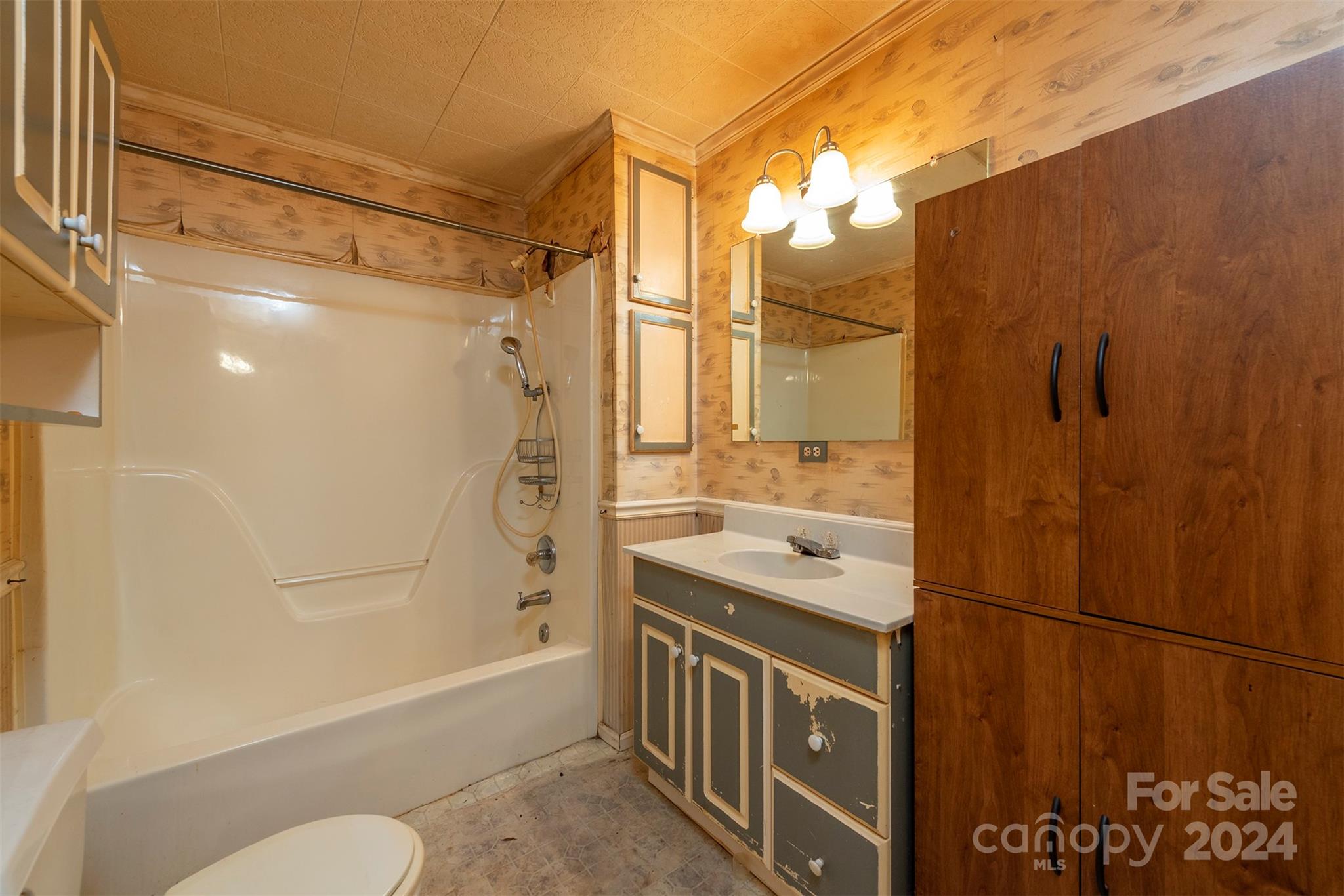 139 Hickory Street Rutherfordton, NC 28139 - Photo 13 of 19 a bathroom with a sink a toilet and shower