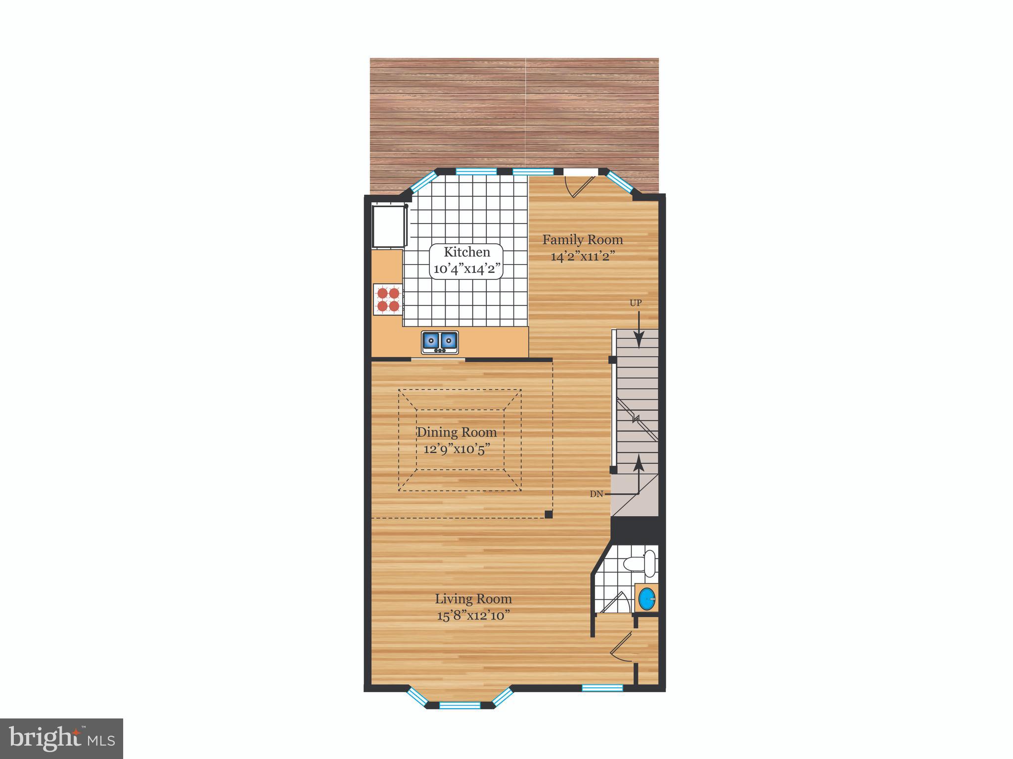 6513 Major Street Alexandria, VA 22312 - Photo 30 of 31 Main level floor plan