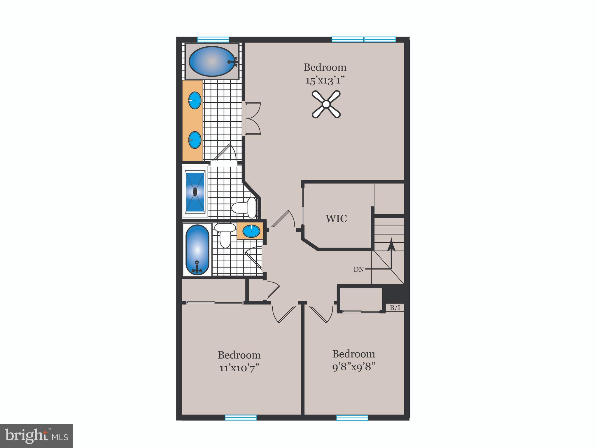 6513 Major Street Alexandria, VA 22312 - Photo 31 of 31 Upper level floor plan