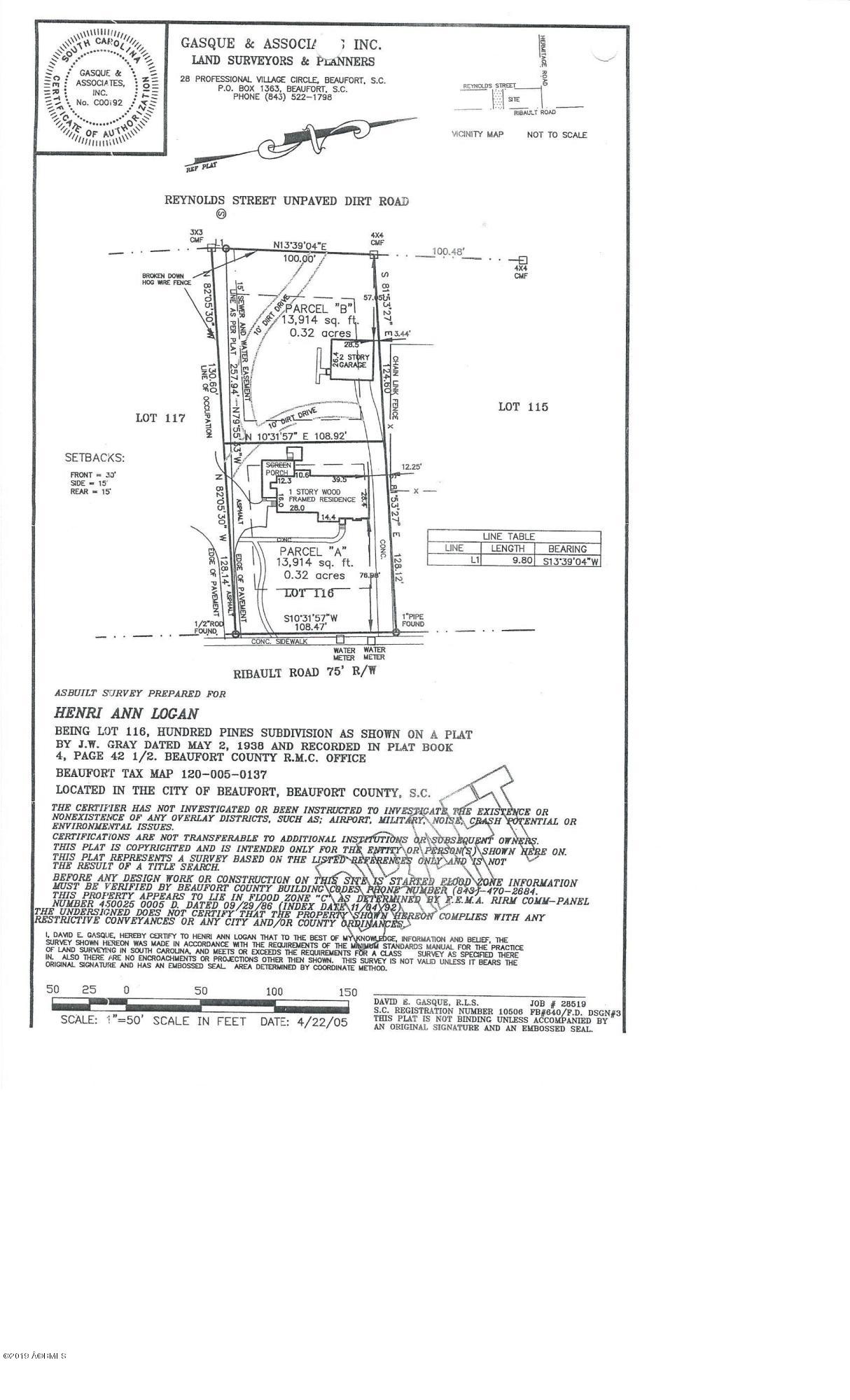 850 Ribaut Road Beaufort, SC 29902 - Photo 3 of 14 850 Ribaut Road PLAT