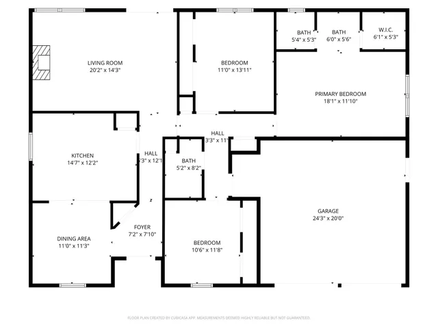 a house view with a garden space
