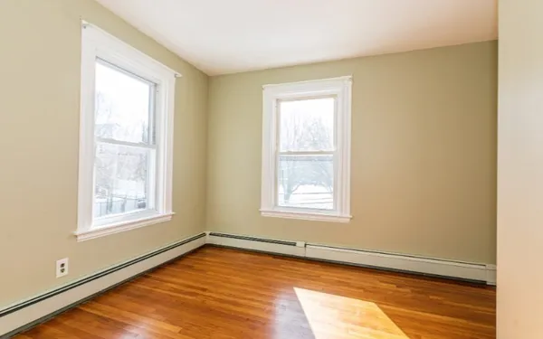 an empty room with window