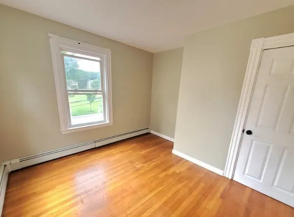 an empty room with window