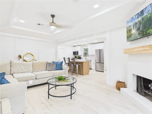 a outdoor space with a couch