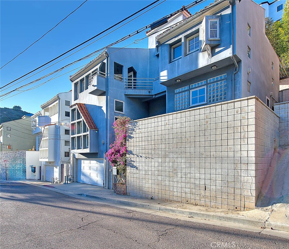 a front view of a building