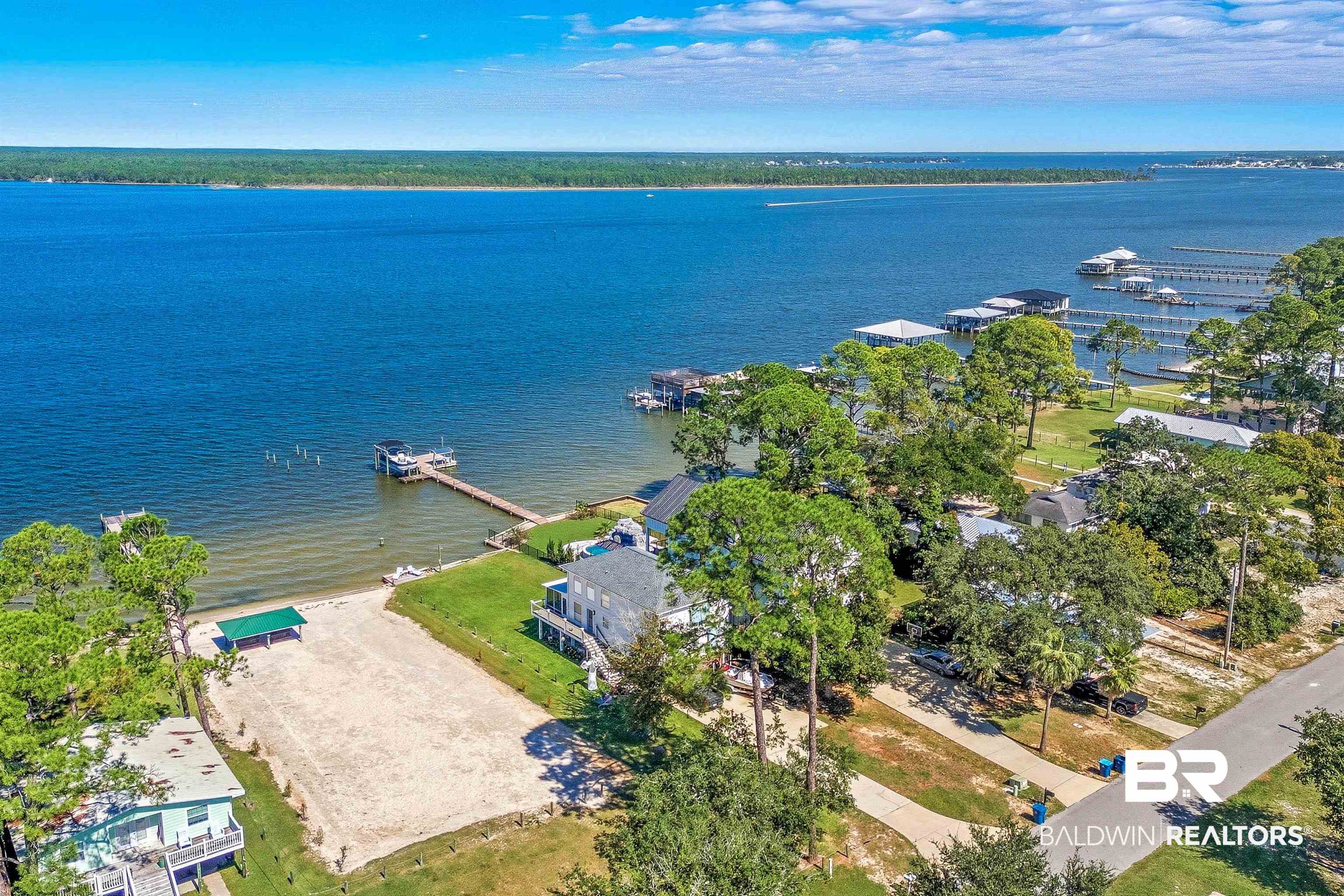 5310 Pine Road Orange Beach, AL 36561 - Photo 41 of 46 Aerial view of property and surrounding area with a nearby body of water