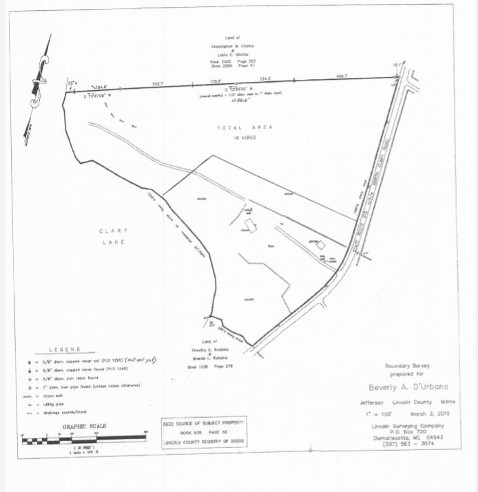 0 North Clary Road Jefferson, ME 04348 - Photo 10 of 24 Survey of 89 N Clary and 11 acre parcel