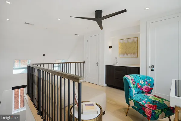 a view of buildings from the balcony