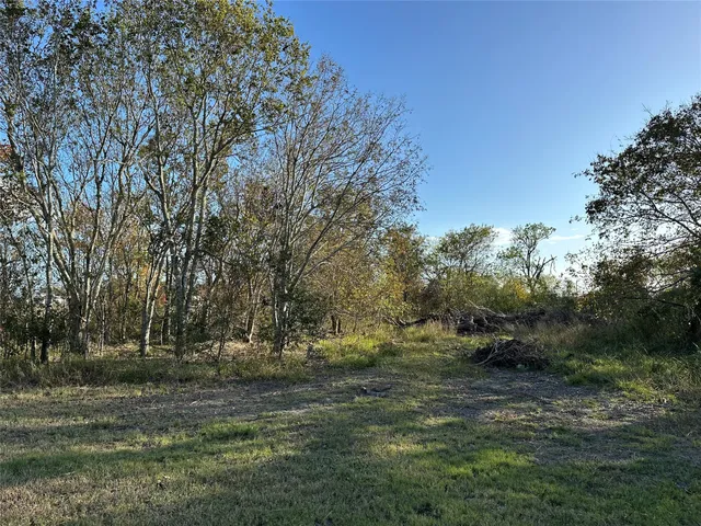 a view of outdoor space with green field and trees