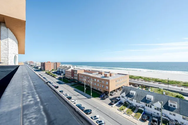 a city view from a grill