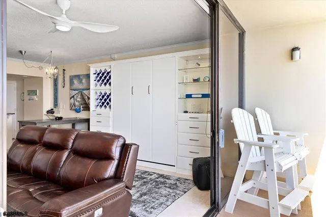 a view of livingroom with furniture and wooden floor