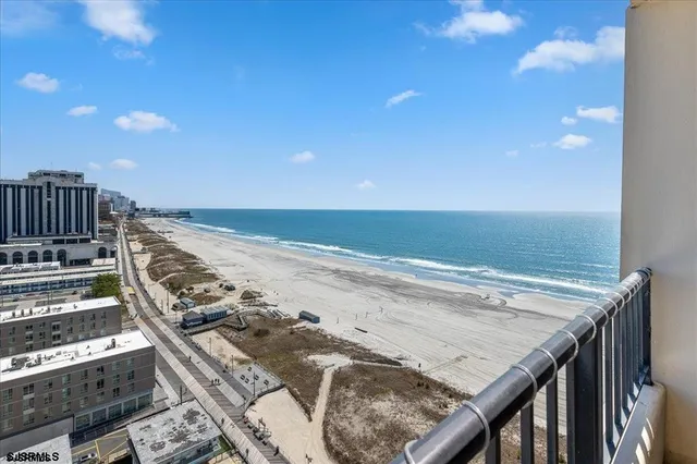 a view of a city with tall buildings