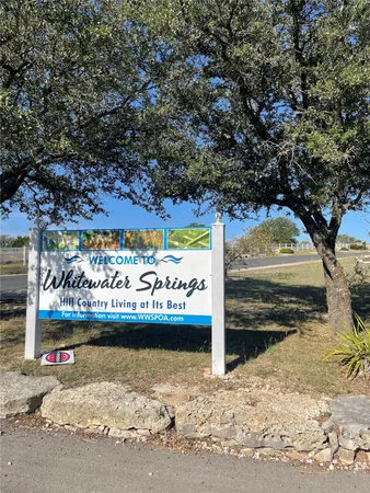 a view of water with building