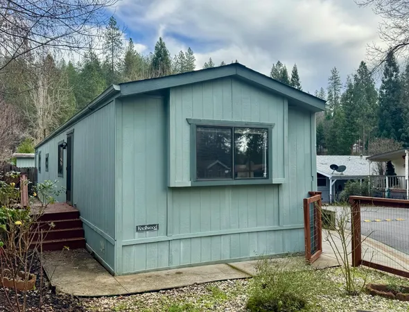 a house with trees in the background