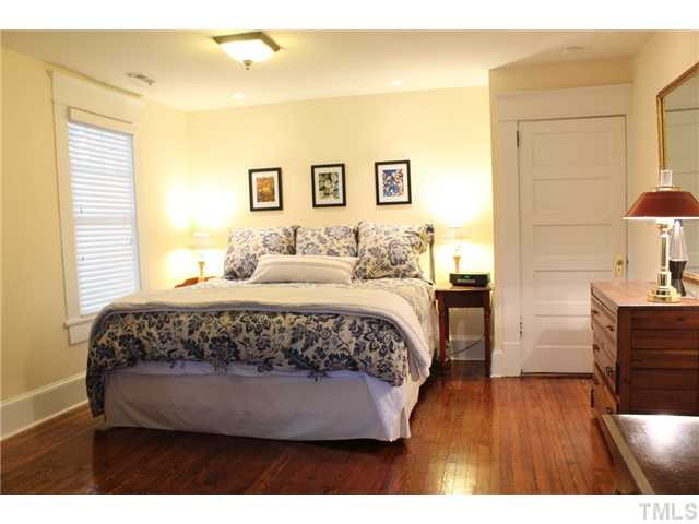 502 Cole Street Raleigh, NC 27605 - Photo 8 of 25 Spacious master suite has a walk-in closet with a laundry hook-up...