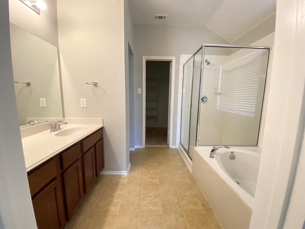 9717 Mystic Dunes Drive McKinney, TX 75072 - Photo 11 of 16 a bathroom with a bathtub shower sink and mirror
