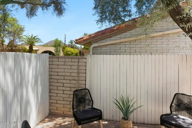 a backyard of a house