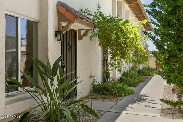 a plant that is in front of a house