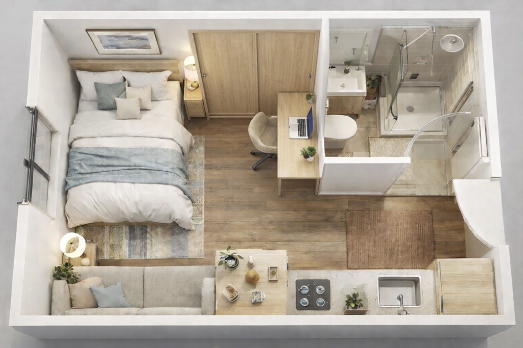 86 Ellery Street, Unit 3 Cambridge, MA 02138 - Photo 2 of 2 a living room with furniture and white walls