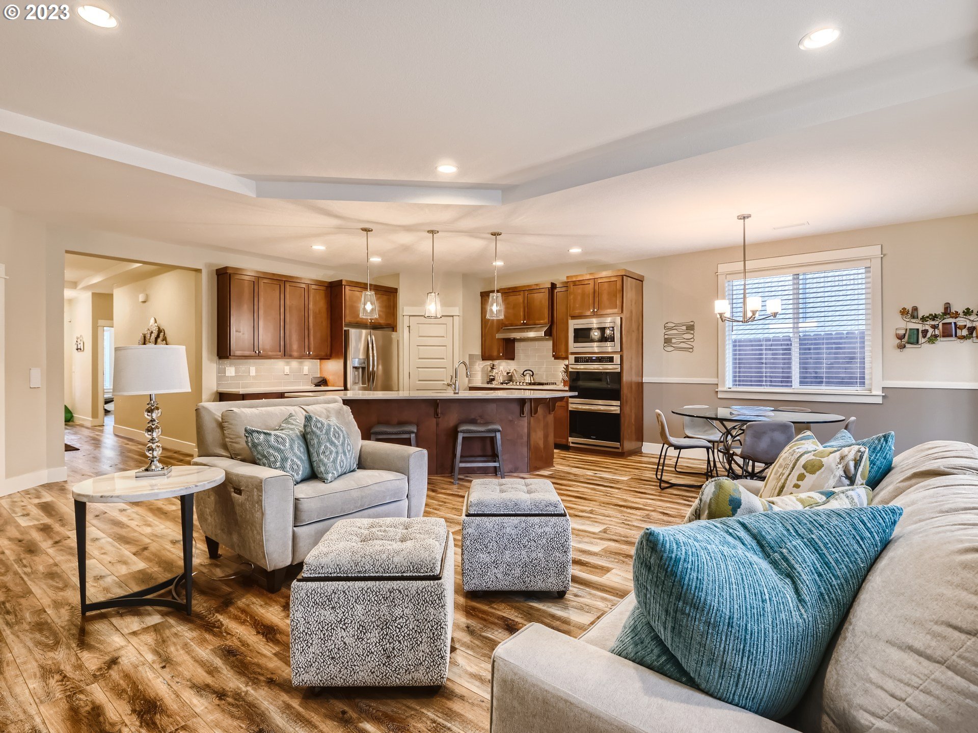 11469 Southwest Gabriel Street Tigard, OR 97224 - Photo 8 of 25 a living room with furniture and view of kitchen