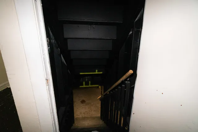 a close view of water heater room