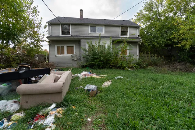 a house view with a garden space