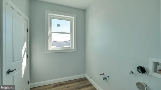 a bathroom with a window