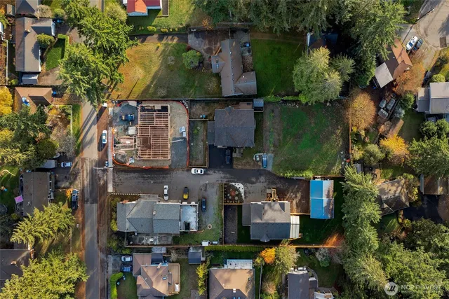 an aerial view of multiple house
