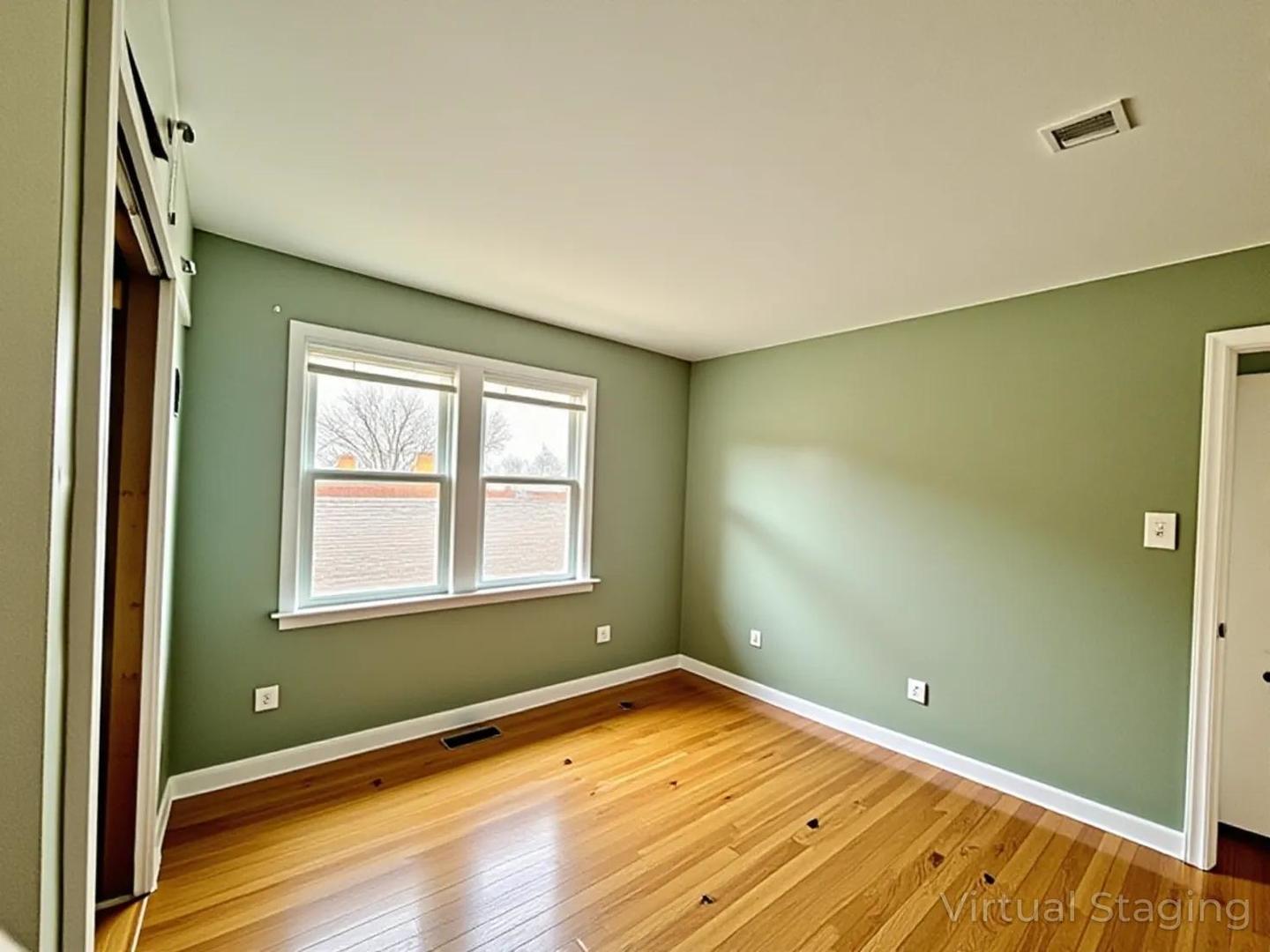 5542 South Nottingham Avenue Chicago, IL 60638 - Photo 14 of 39 a view of empty room with wooden floor and fan