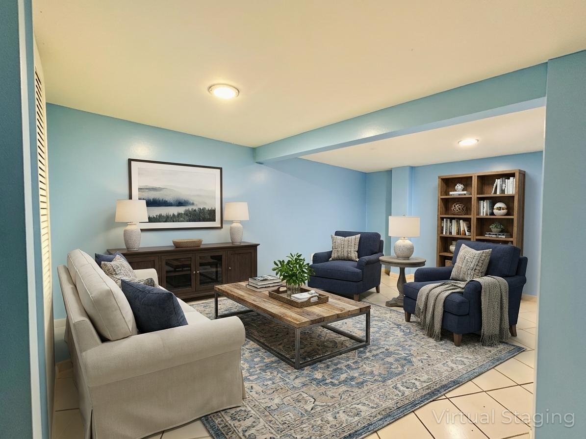 5542 South Nottingham Avenue Chicago, IL 60638 - Photo 35 of 39 a living room with furniture and a flat screen tv