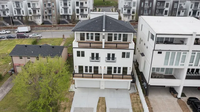 a view of a city with tall buildings