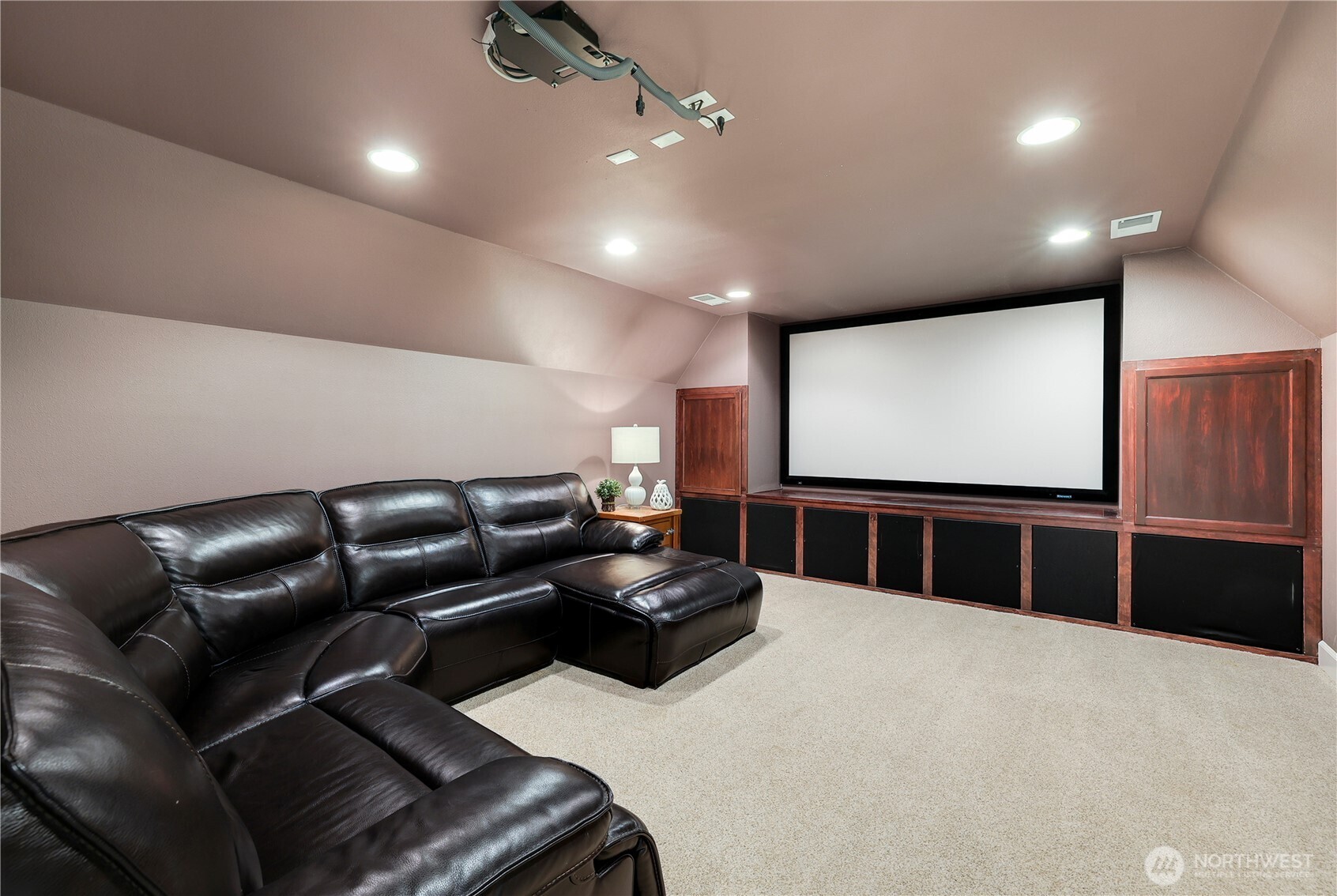 7007 Muirkirk Lane Southwest Port Orchard, WA 98367 - Photo 27 of 40 a projector room with furniture