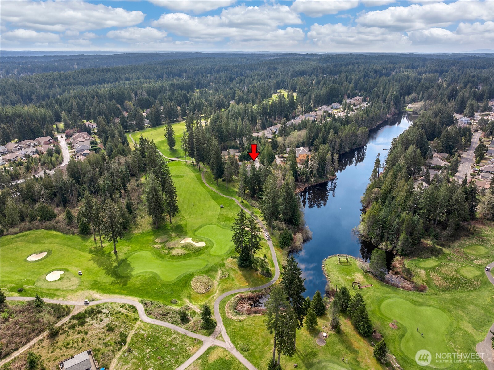7007 Muirkirk Lane Southwest Port Orchard, WA 98367 - Photo 38 of 40 a view of a lake in middle of the town