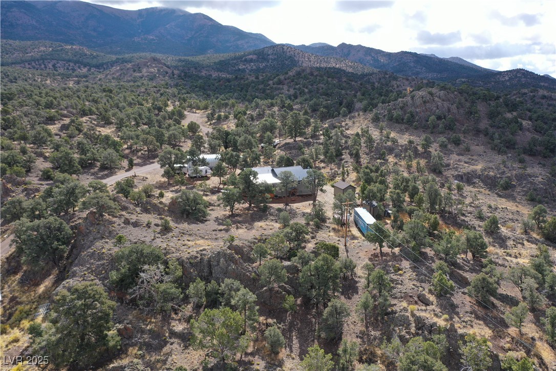 8320 Mother Lode Road Pioche, NV 89043 - Photo 42 of 46 Aerial overview of property's location featuring a mountainous background