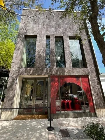 a view of a pathway of a building