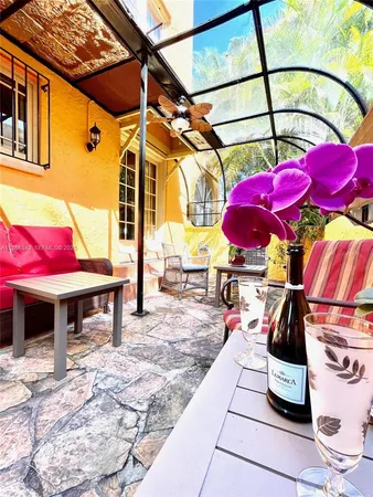 a view of outdoor seating